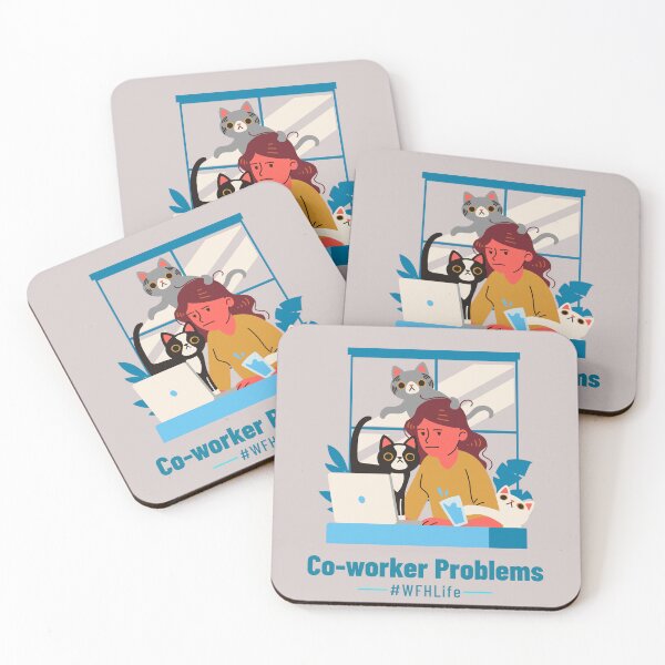 Item preview, Co-Worker Problems: Work From Home Life - Work cats designed and sold by Circle-Cats.