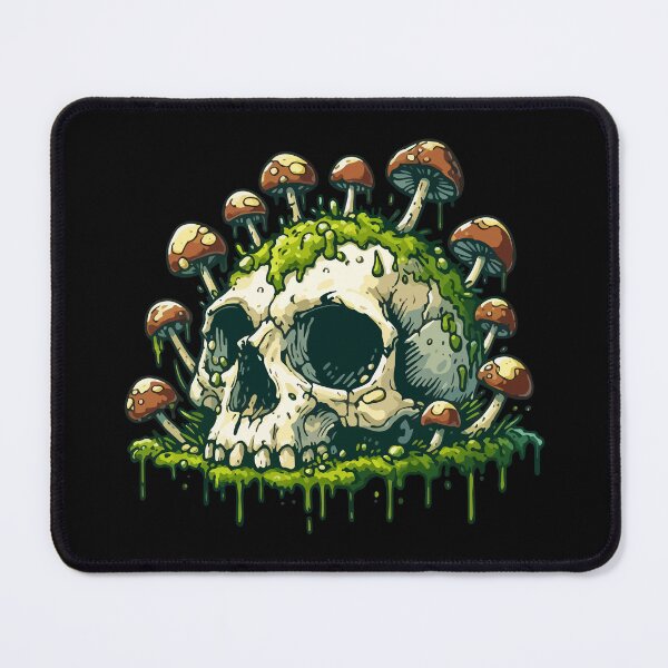 Item preview, Overgrown Mushroom Skull Goth designed and sold by TomFrontierArt.