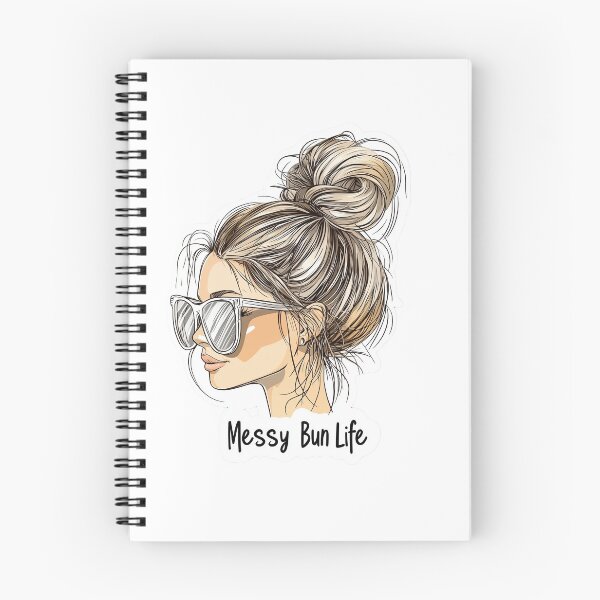 Item preview, Messy Bun Life Sticker for Trendy and Relaxed Vibes designed and sold by Liseri.
