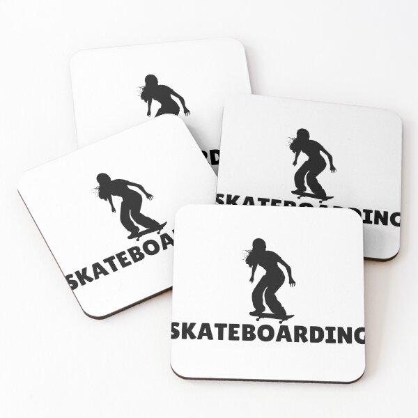 Item preview, SKATEBOARDING (female) - BLACK designed and sold by ArtsyCity.