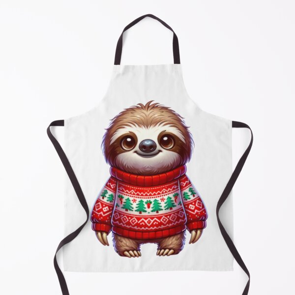 Item preview, Cartoon Sloth Wearing Christmas Sweater designed and sold by BassHeadMomma.