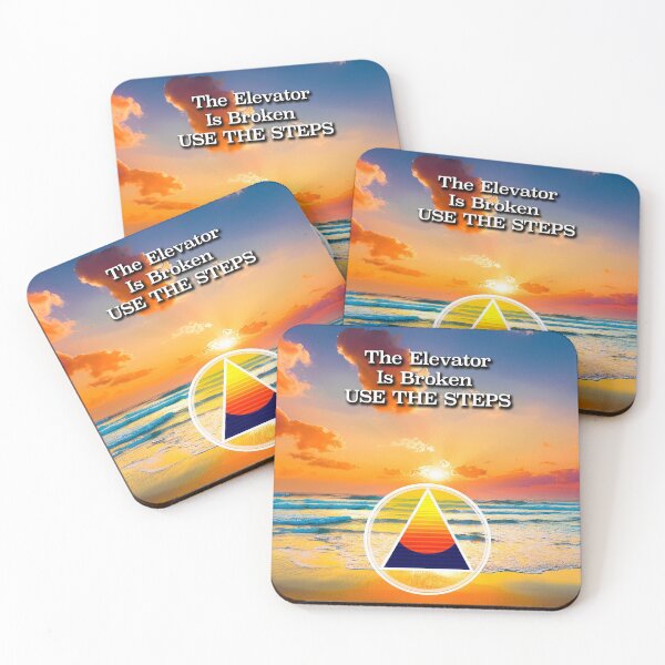 Item preview, The Elevator Is Broken USE THE STEPS AA Slogan Beach at Sunrise designed and sold by ApexDesigners.