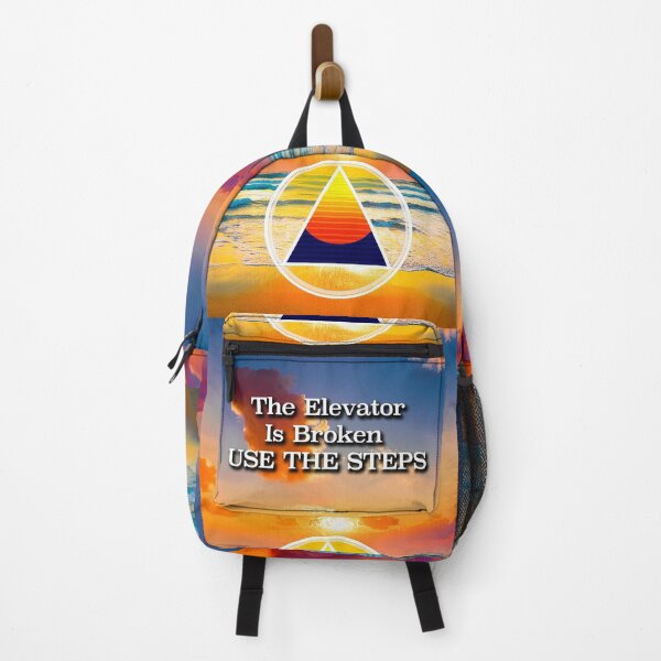 Item preview, The Elevator Is Broken USE THE STEPS AA Slogan Beach at Sunrise designed and sold by ApexDesigners.