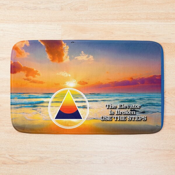 Item preview, The Elevator Is Broken USE THE STEPS AA Slogan Beach at Sunrise designed and sold by ApexDesigners.