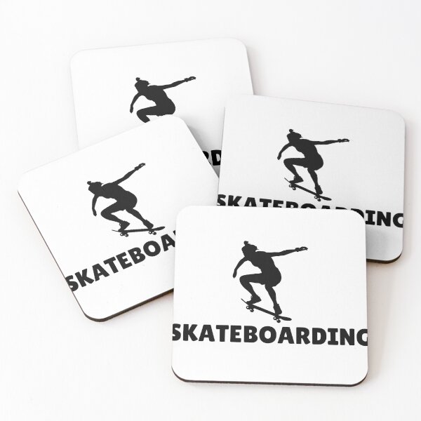 Item preview, SKATEBOARDING (female2) - BLACK designed and sold by ArtsyCity.