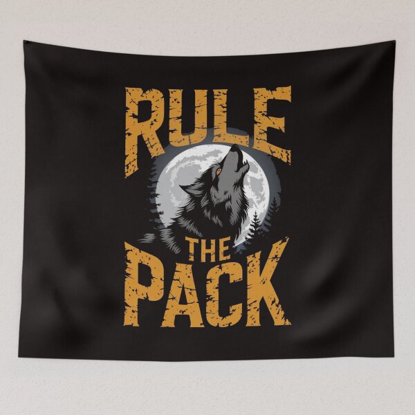 Item preview, Rule The Pack Wolf T-Shirt designed and sold by HOMEDESIGNPRINT.