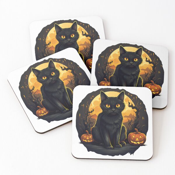 Item preview, Halloween cat in pumpkins  designed and sold by IreneRuya.