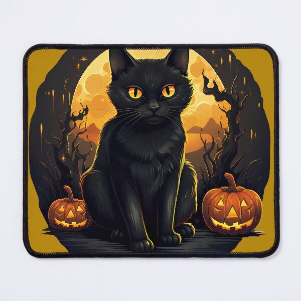 Item preview, Halloween cat in pumpkins designed and sold by IreneRuya.