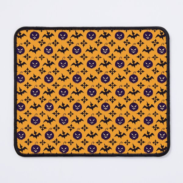 Item preview, Bats and pumpkins yellow background halloween pattern designed and sold by PatternBestFan.