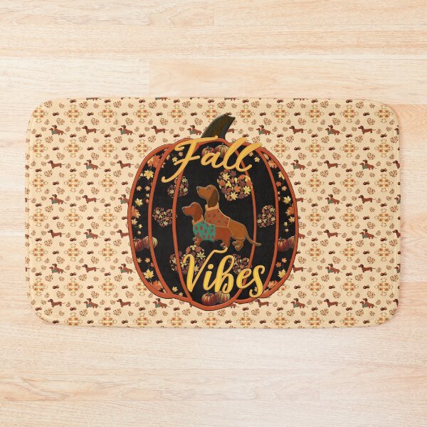 Item preview, Dachshund Fall Vibe Bed and Bath Collection designed and sold by VibeHiveThreads.