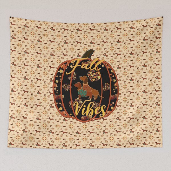 Item preview, Dachshund Fall Vibe Bed and Bath Collection designed and sold by VibeHiveThreads.