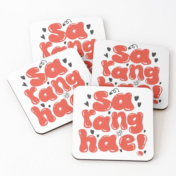 Item preview, Saranghae 사랑해: : Youthful and Cheerful Design for Kdramas Fans designed and sold by KGlam.