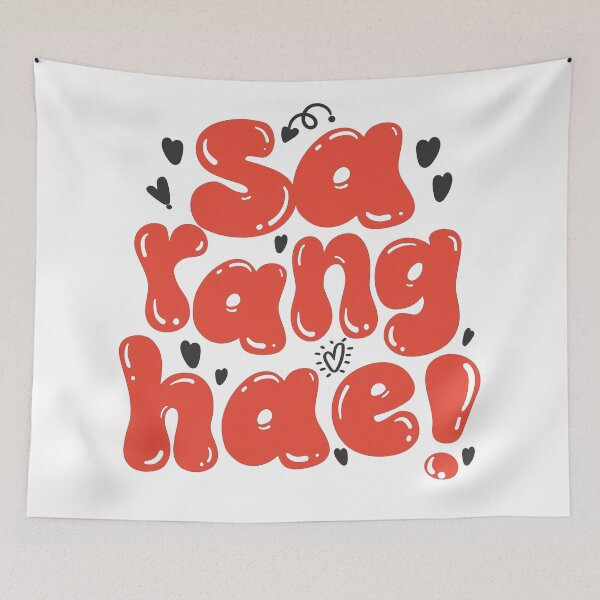Item preview, Saranghae 사랑해: : Youthful and Cheerful Design for Kdramas Fans designed and sold by KGlam.