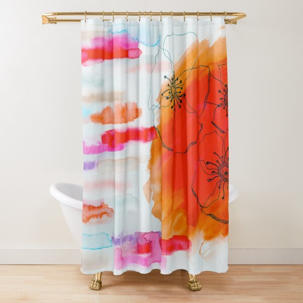 Poppy 3 Shower Curtain