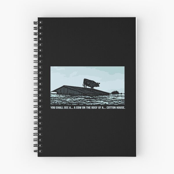 Item preview, O BROTHER WHERE ART THOU. COW ON A COTTON HOUSE ROOF. ON  BLACK. designed and sold by 5hertz.
