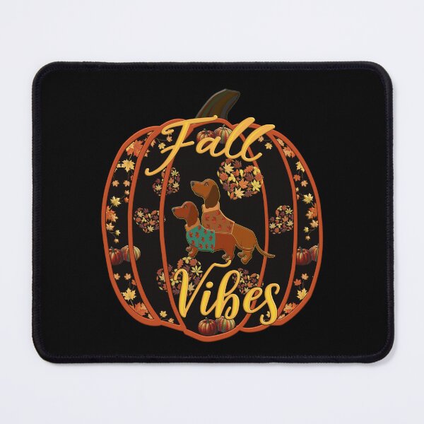 Item preview, Dachshund Fall Vibes Pumpkin from the Dachshund Fall Vibes Dark Collection designed and sold by VibeHiveThreads.