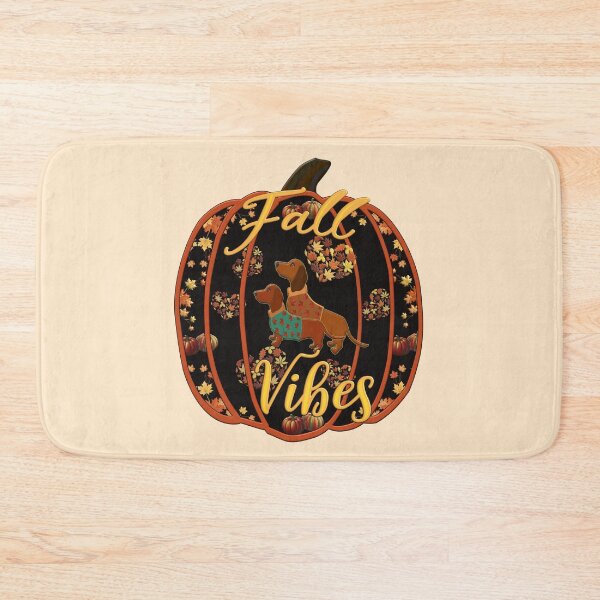 Item preview, Dachshund Fall Vibes Pumpkin from the Dachshund Fall Vibes Dark Collection designed and sold by VibeHiveThreads.