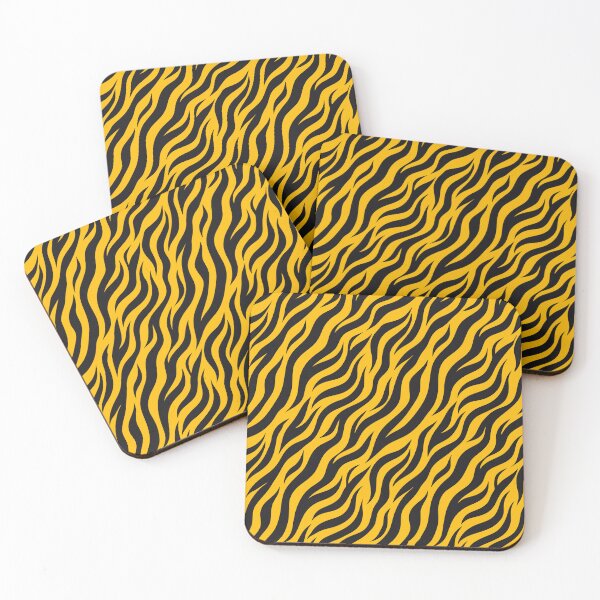 Item preview, ANIMAL PRINT PATTERN 010 / Gift items and personal use / Zebra,  Animal, Pattern, Texture, Nature, Zoo, Safari, Wildlife, Black, Yellow, Art designed and sold by LumDesignArt.