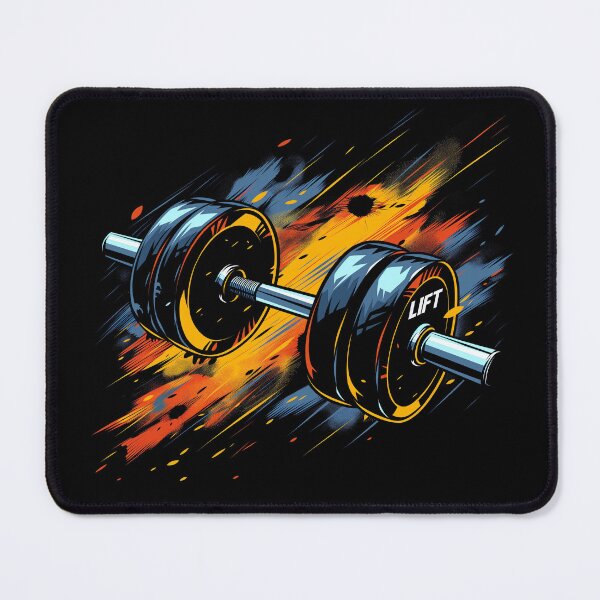 Item preview, "LIFT": A sleek design where a dumbbell is depicted with motion blur and dynamic lines to show rapid movement. designed and sold by adnananwar.