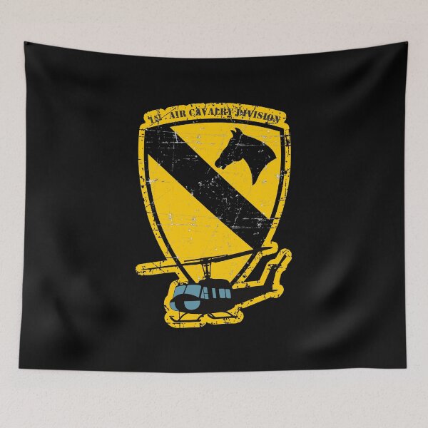 Item preview, US Army - 1st Air Cavalry Division - Bell UH-1 Huey - Grunge Style designed and sold by pzd501.