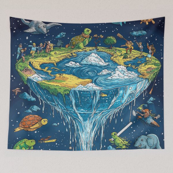 Item preview, flat earth theory designed and sold by supersanko.
