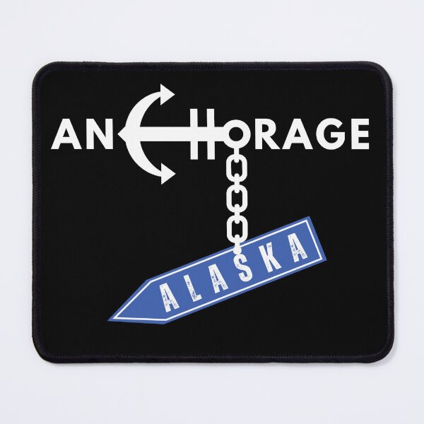 Item preview, ANCHORAGE ROADSIGN WHITE designed and sold by GediaPrints.