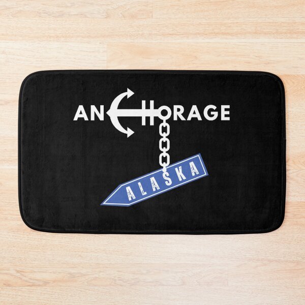 Item preview, ANCHORAGE ROADSIGN WHITE designed and sold by GediaPrints.