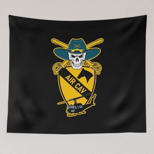 Item preview, US Army - 1st Air Cav - Bell UH-1 Huey and Skull T-Shirt designed and sold by pzd501.