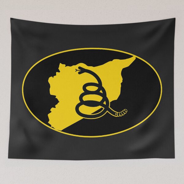 Item preview, SYRIA - Freedom Is The Superpower - Modern Gadsden Snake Flag - Dont Tread On Me design designed and sold by pelagio.
