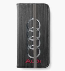 Audi logo on a field of steel vintage iPhone Wallet/Case/Skin