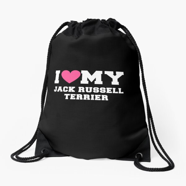 I Love My Jack Russell Terrier Dog Breeds Gift Drawstring Bag