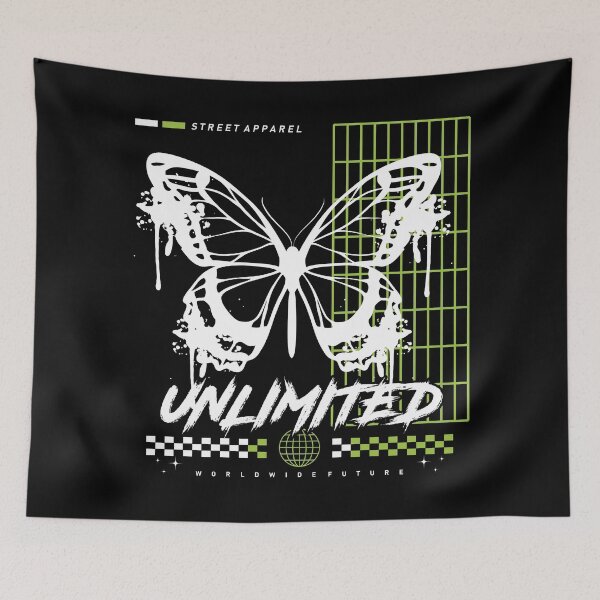 Item preview, Unlimited Butterfly - Futuristic Streetwear Design designed and sold by Margival.