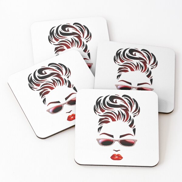 Item preview, Lady With Sunglasses Red Lips designed and sold by m2inspiration.
