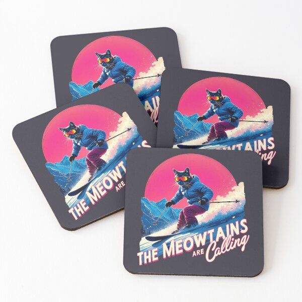 Item preview, The Meowtines Are Calling Cat Skiing designed and sold by wowwowmeow.