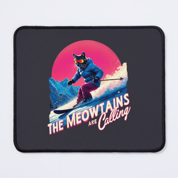 Item preview, The Meowtines Are Calling Cat Skiing designed and sold by wowwowmeow.