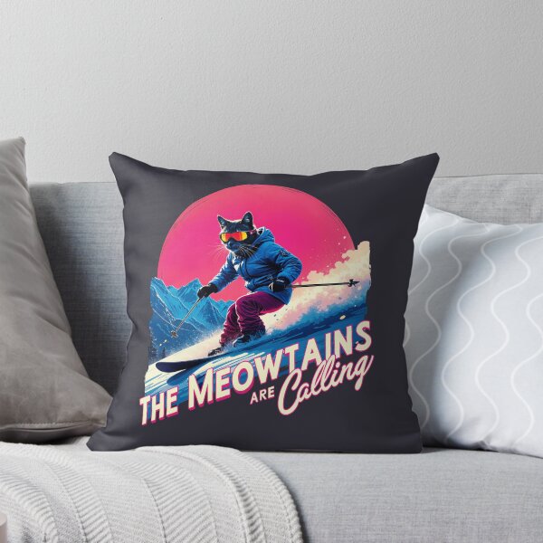 Item preview, The Meowtines Are Calling Cat Skiing designed and sold by wowwowmeow.