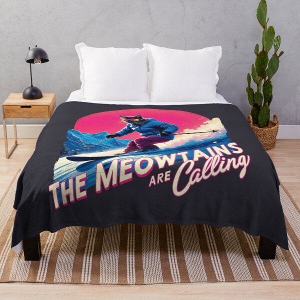 Item preview, The Meowtines Are Calling Cat Skiing designed and sold by wowwowmeow.