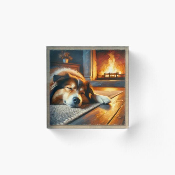Item preview, Perro durmiendo junto a la chimenea designed and sold by GoldenPattern.