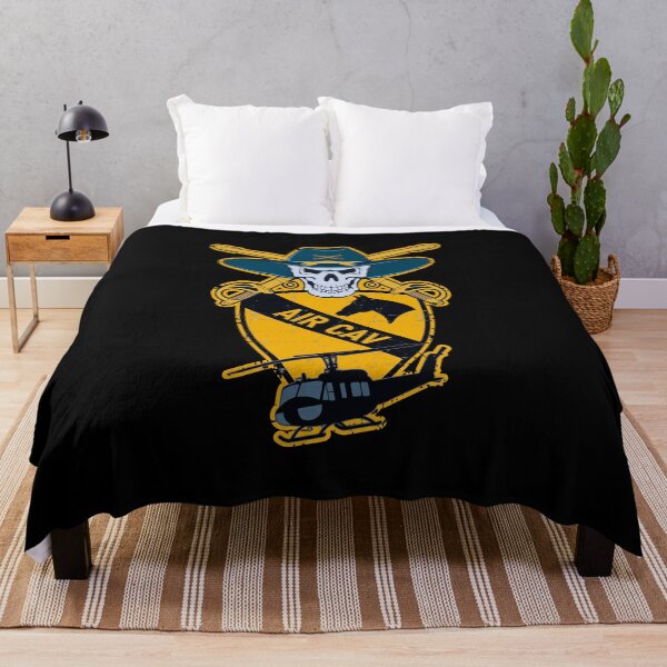 Item preview, US Army - 1st Air Cav - Bell UH-1 Huey and Skull T-Shirt - Grunge Style designed and sold by pzd501.
