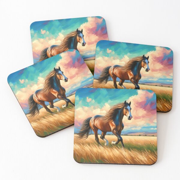 Item preview, Horse Galloping Through a Meadow designed and sold by GoldenPattern.