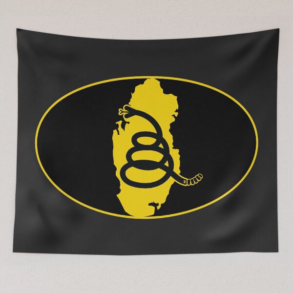 Item preview, QATAR - Freedom Is The Superpower - Modern Gadsden Snake Flag - Dont Tread On Me design designed and sold by pelagio.