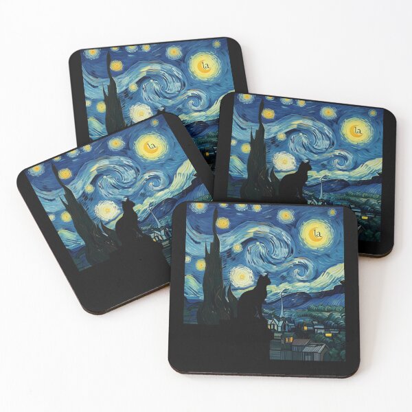 Item preview, Kamala Harris Halloween Starry Night Black Cat Comma La designed and sold by studiopekepeke.