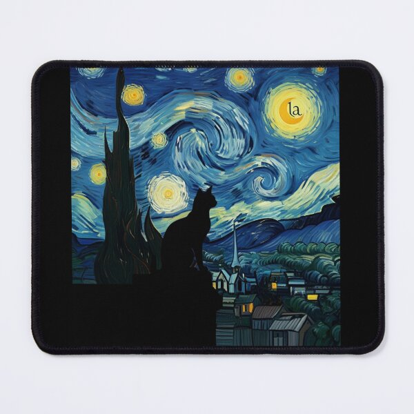 Item preview, Kamala Harris Halloween Starry Night Black Cat Comma La designed and sold by studiopekepeke.