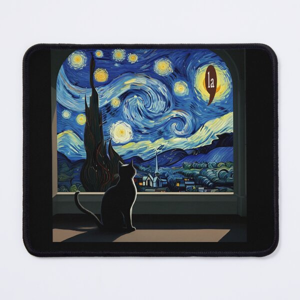 Item preview, Kamala Harris Halloween Starry Night Black Cat Comma La designed and sold by studiopekepeke.