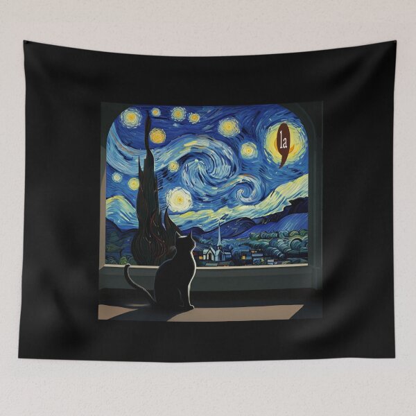 Item preview,  Kamala Harris Halloween Starry Night Black Cat Comma La designed and sold by studiopekepeke.