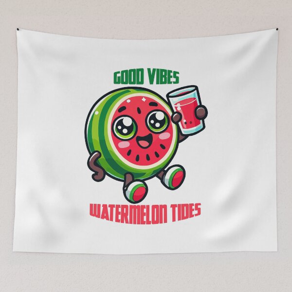 Item preview, Kawaii Watermelon - Good Vibes Watermelon Tides designed and sold by MaateoDesign.