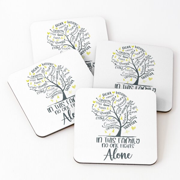 Item preview, In this FAMILY fights against syndrome, disease, illness, cancer with Tree Yellow Ribbon designed and sold by EdithShop59.