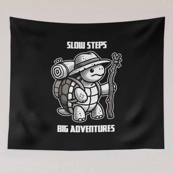 Item preview, Cartoon Turtle - Slow Steps Big Adventures designed and sold by MaateoDesign.