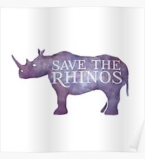 Save the Rhino Posters | Redbubble