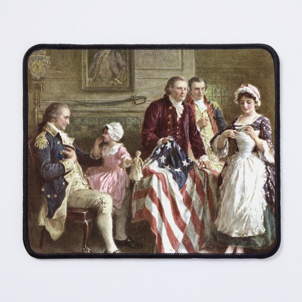 Item preview, Betsy Ross Sewing the American Flag, 1777, by Jean Leon Gerome Ferris designed and sold by Meliara Prints.